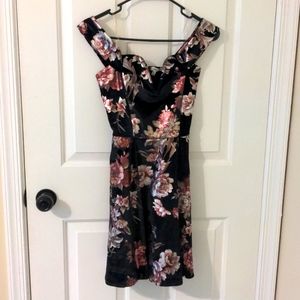 Velvet floral dress